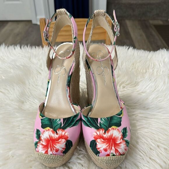 JESSICA SIMPSON FLORAL ESPADRILLES SIZE 9M NWOT - Picture 1 of 11
